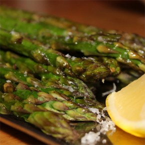 Roasted Asparagus with Lemon & Parmesan from Domestic Divas